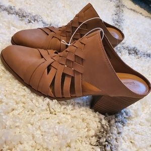 Final price! Size 8 open back slip on heel mule